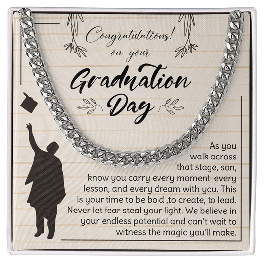 Congratulations on Your Graduation Day - Cuban Link Chain