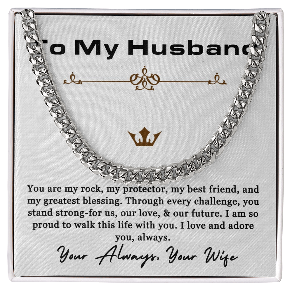 To My Husband - Cuban Link Chain