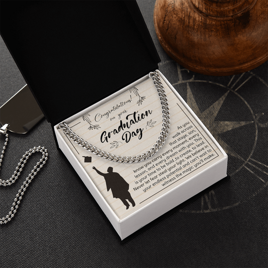 Congratulations on Your Graduation Day - Cuban Link Chain