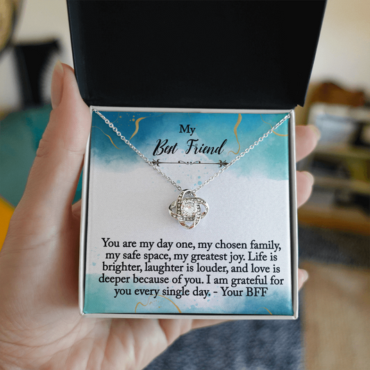My Best Friend - My Chosen Family - Love Knot Necklace