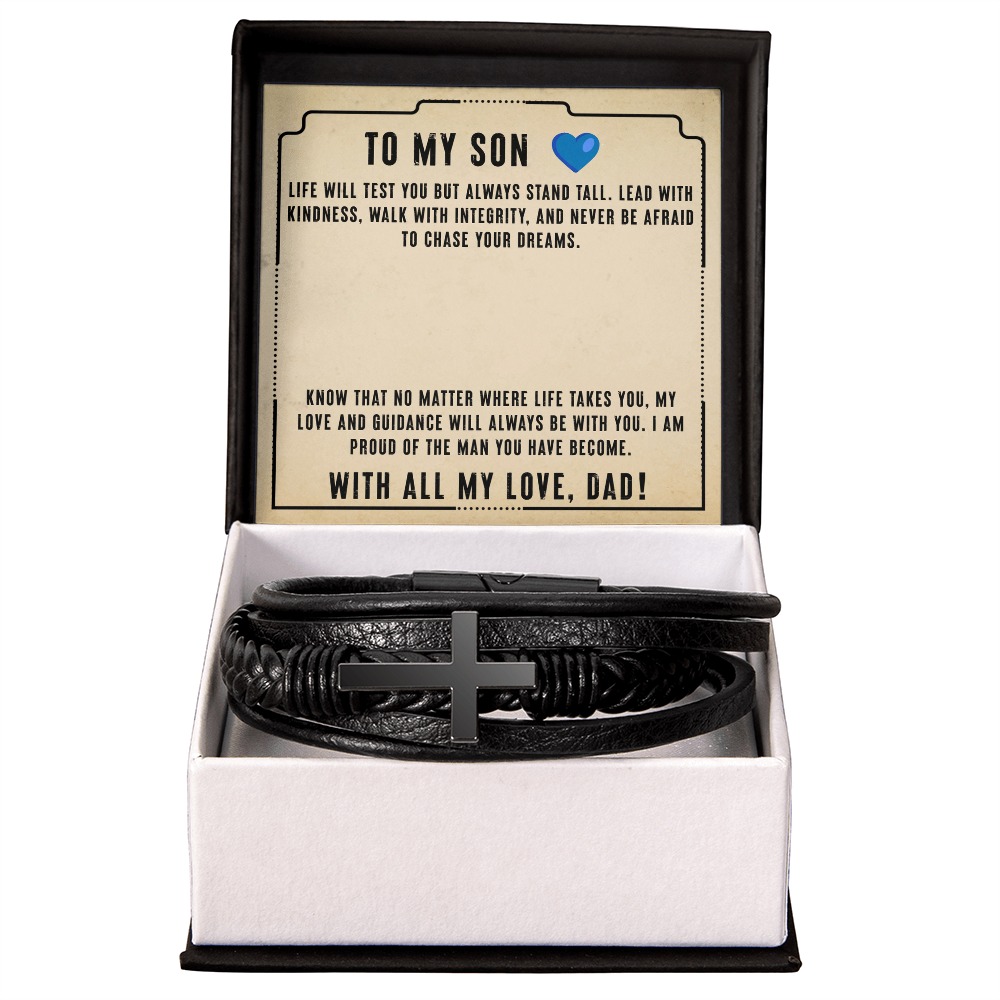 To My Son - Men's Cross Bracelet